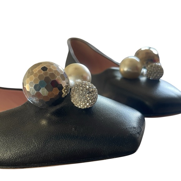 Kate Spade Black Flats Sparkling Embellishments Size 6 - Picture 4 of 11